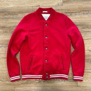Abercrombie & Fitch Men’s Red Varsity Jacket Size Medium